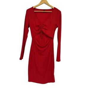 BCBG Paris Red dress, open tummy area  size med